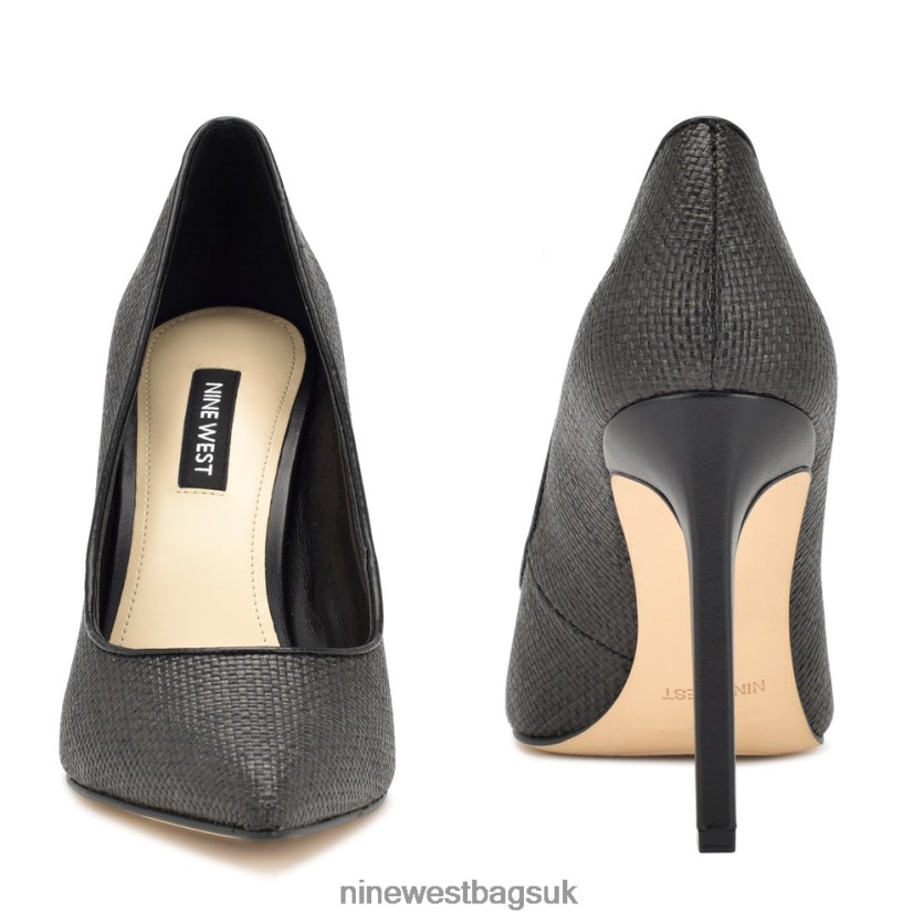 Nine West Tatiana Woven Pointy Toe Pumps RFX40B865 - Nine West UK Black