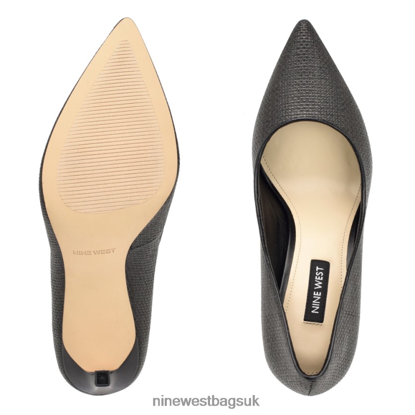 Nine West Tatiana Woven Pointy Toe Pumps RFX40B865 - Nine West UK Black