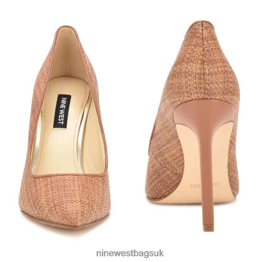 Nine West Tatiana Woven Pointy Toe Pumps RFX40B866 - Nine West Sandals UK Brown