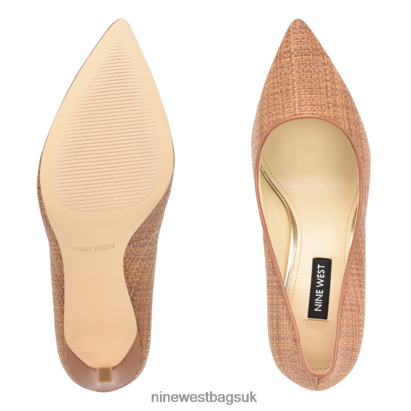 Nine West Tatiana Woven Pointy Toe Pumps RFX40B866 - Nine West Sandals UK Brown