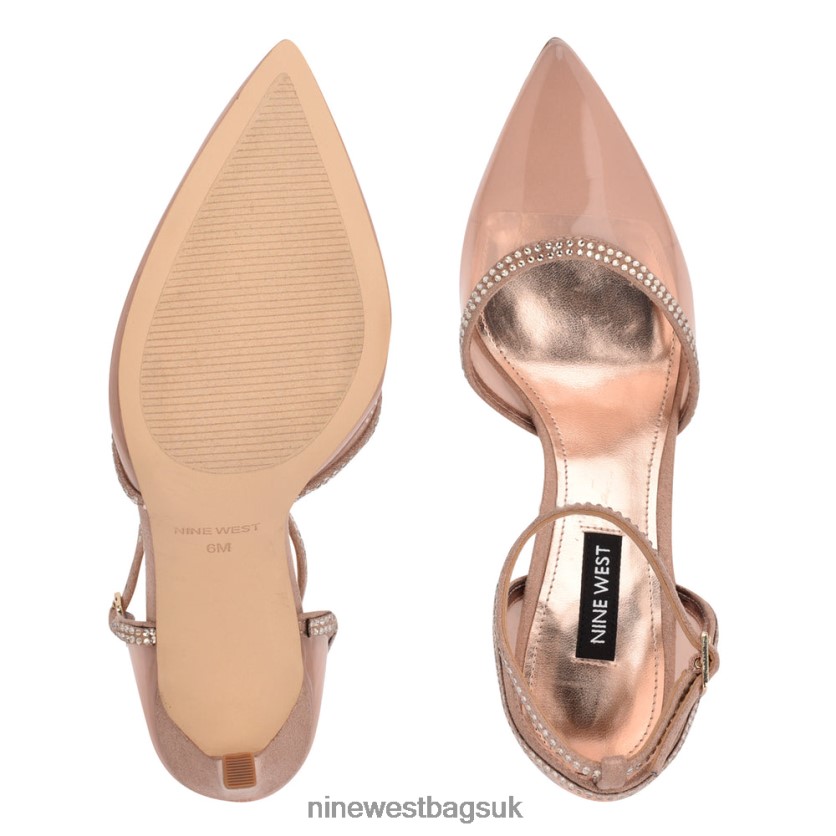 Nine West Tootsie Ankle Strap Pumps RFX40B1541 - Nine West UK Nude