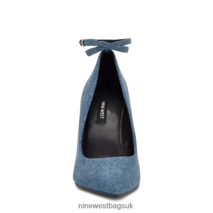 Nine West Trevs Ankle Wrap Pumps RFX40B867 - Nine West UK Sale Denim