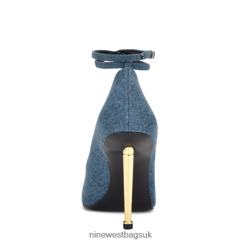 Nine West Trevs Ankle Wrap Pumps RFX40B867 - Nine West UK Sale Denim