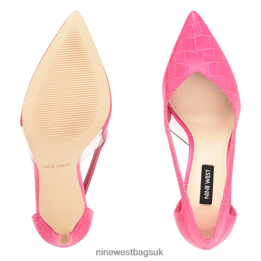 Nine West Trivs Pointy Toe Pumps RFX40B1396 - Nine West Bags UK Pink Croco