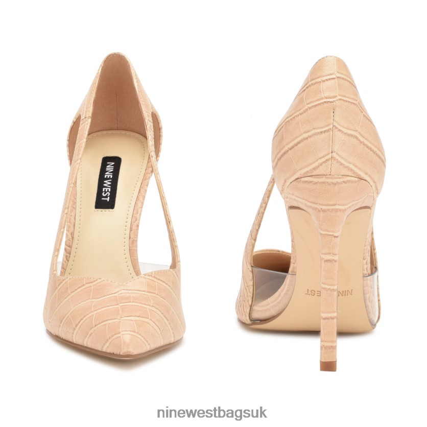 Nine West Trivs Pointy Toe Pumps RFX40B897 - Nine West UK Warm Blush Croco
