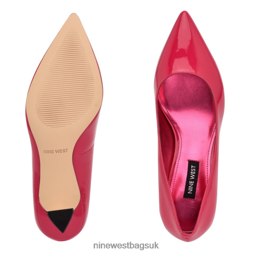 Nine West Workin Pointy Toe Pumps RFX40B2171 - Nine West UK Sale Magenta Patent