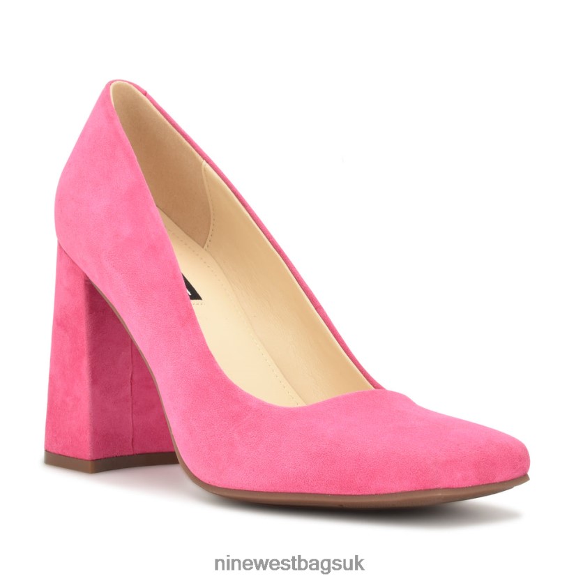 Nine West Yolend Block Heel Pumps RFX40B902 - Nine West Sandals UK Pink Suede