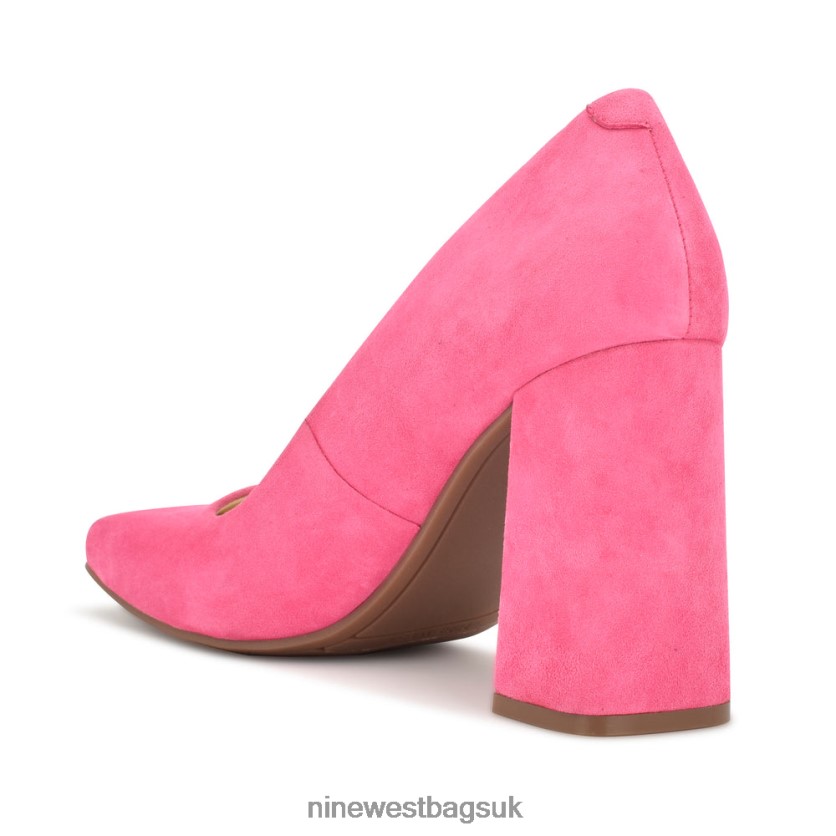 Nine West Yolend Block Heel Pumps RFX40B902 - Nine West Sandals UK Pink Suede