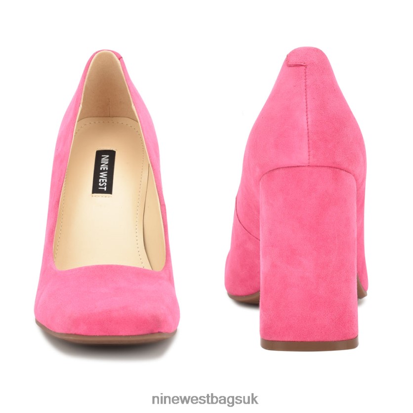 Nine West Yolend Block Heel Pumps RFX40B902 - Nine West Sandals UK Pink Suede