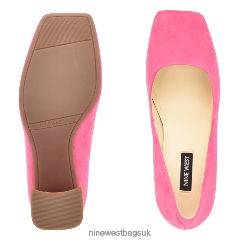 Nine West Yolend Block Heel Pumps RFX40B902 - Nine West Sandals UK Pink Suede