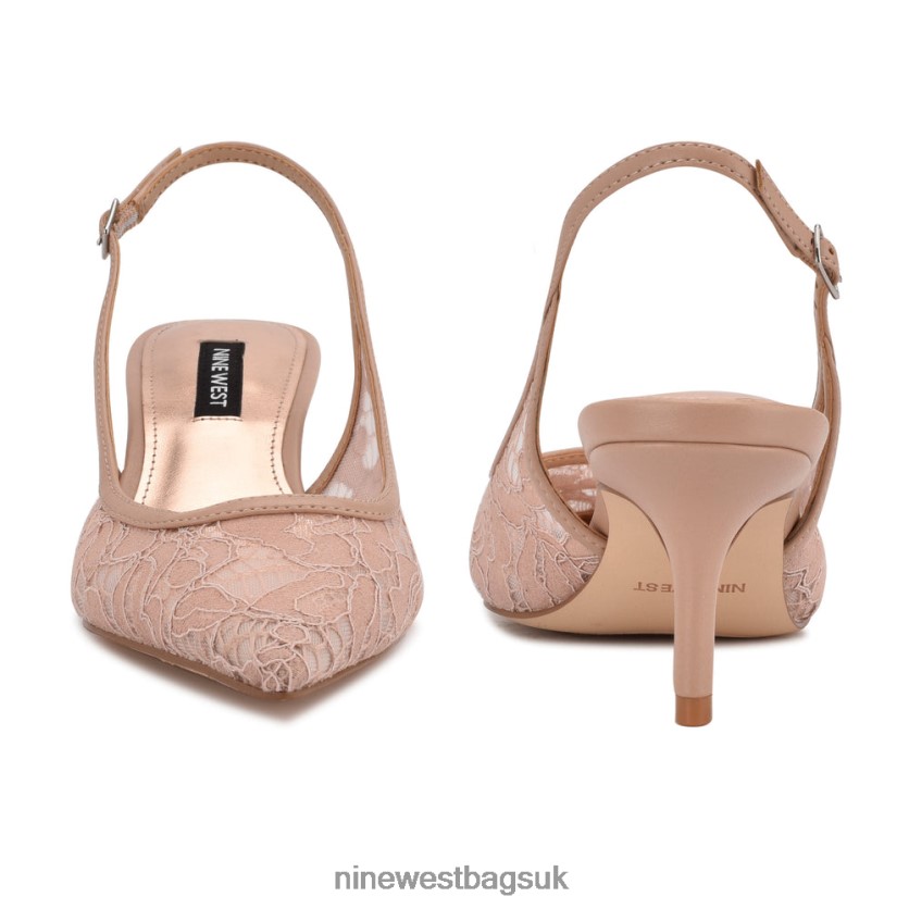 Nine West Arena Slingback Heels RFX40B1092 - Nine West Bags UK Nude Lace