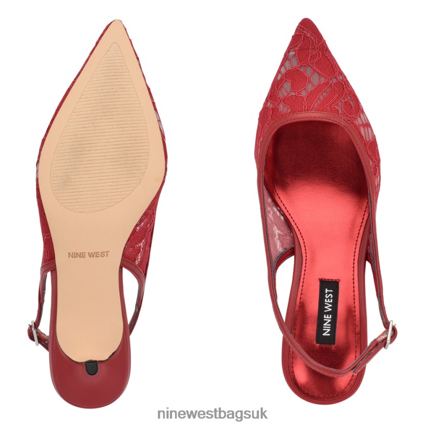 Nine West Arena Slingback Heels RFX40B1812 - Nine West Bags UK Red Lace
