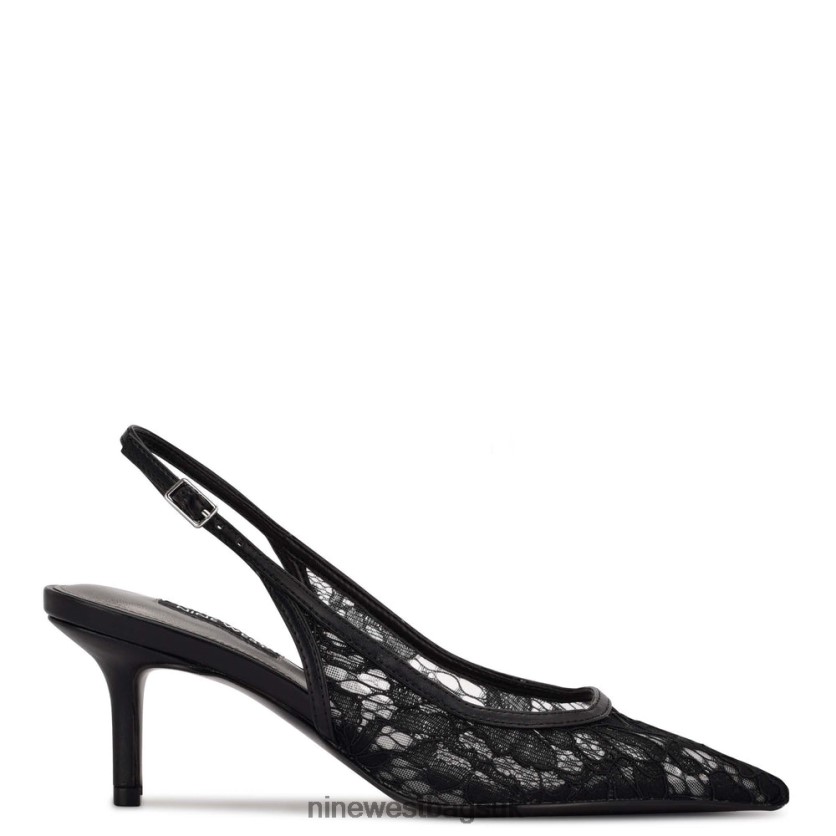 Nine West Arena Slingback Heels RFX40B1813 - Nine West UK Black Lace