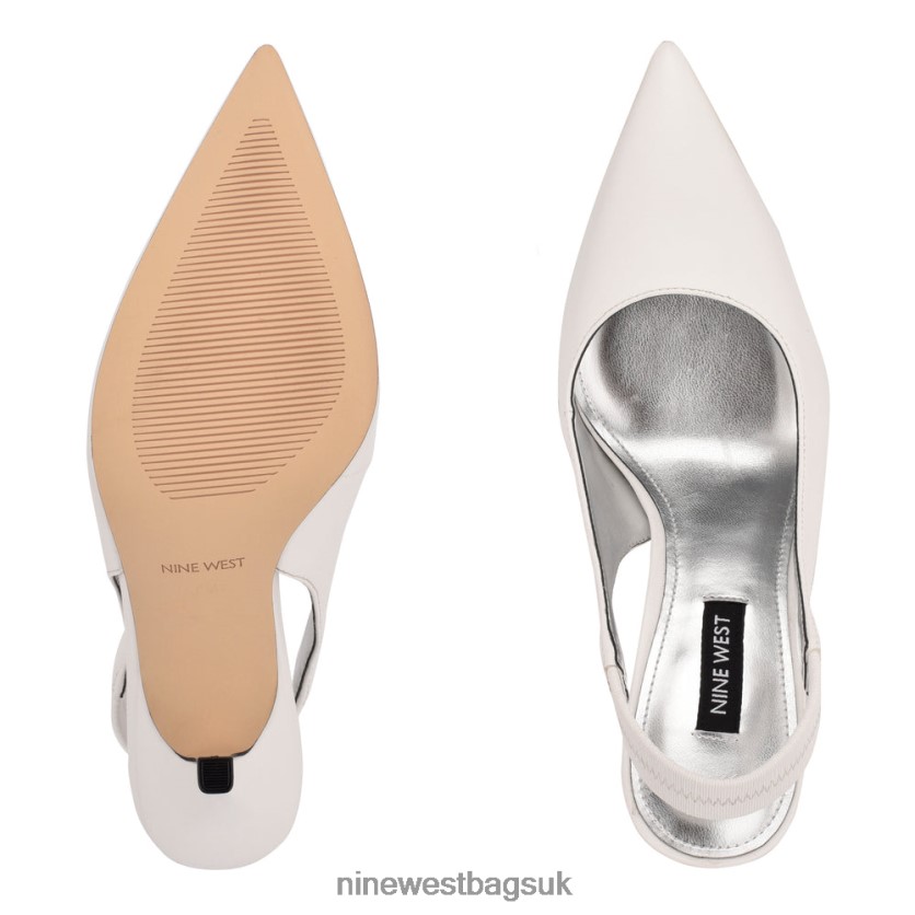 Nine West Ciser Slingback Pumps RFX40B1114 - Nine West Sandals UK White
