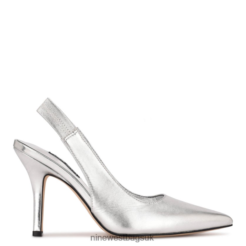 Nine West Ciser Slingback Pumps RFX40B1115 - Nine West UK Sale Silver