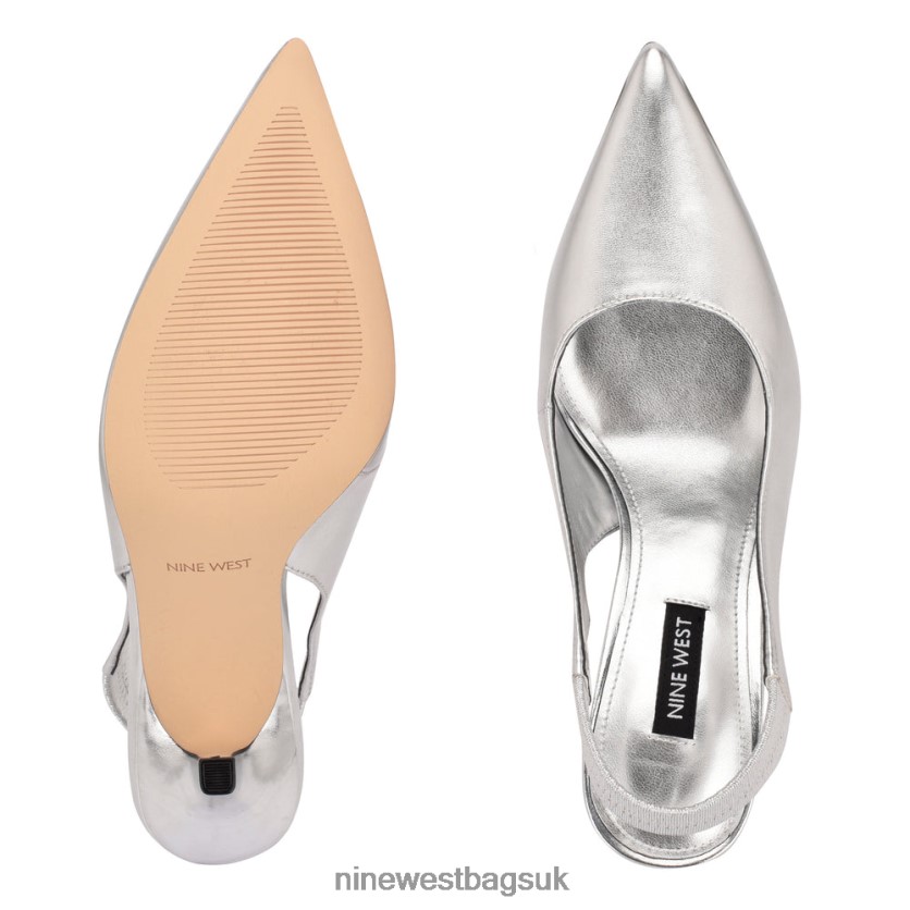 Nine West Ciser Slingback Pumps RFX40B1115 - Nine West UK Sale Silver