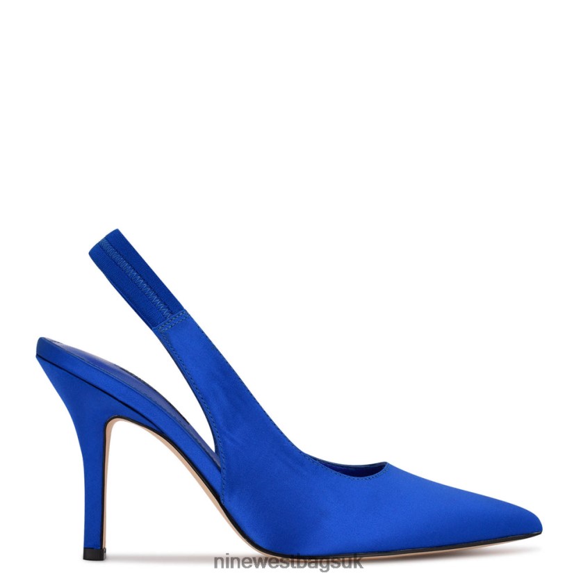 Nine West Ciser Slingback Pumps RFX40B960 - Nine West Bags UK Blue Satin