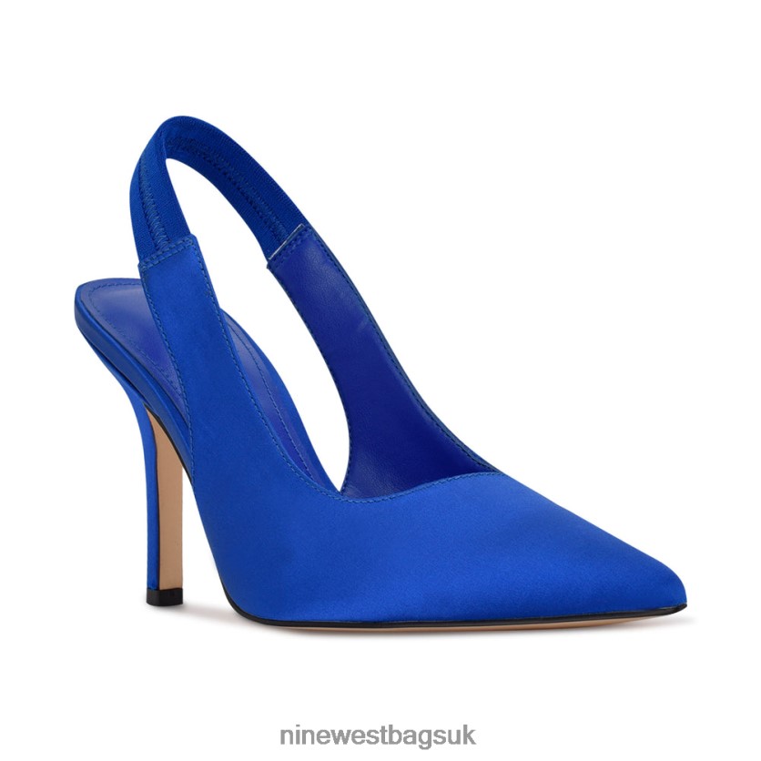 Nine West Ciser Slingback Pumps RFX40B960 - Nine West Bags UK Blue Satin