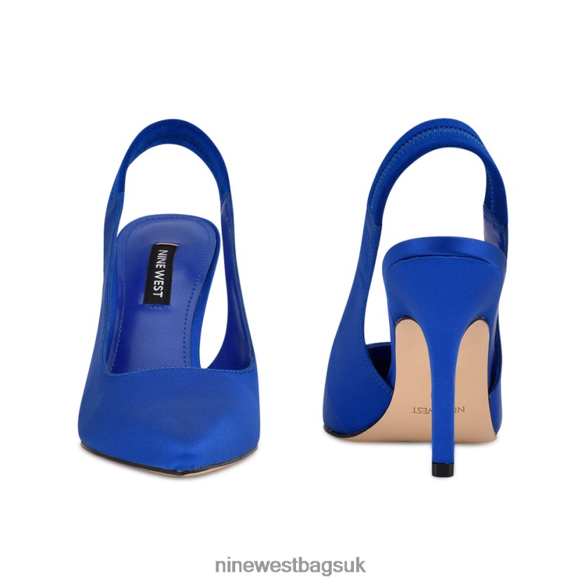 Nine West Ciser Slingback Pumps RFX40B960 - Nine West Bags UK Blue Satin