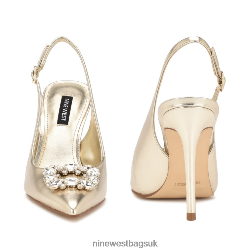 Nine West Famey Slingback Pumps RFX40B1834 - Nine West Sandals UK Platino Crystal