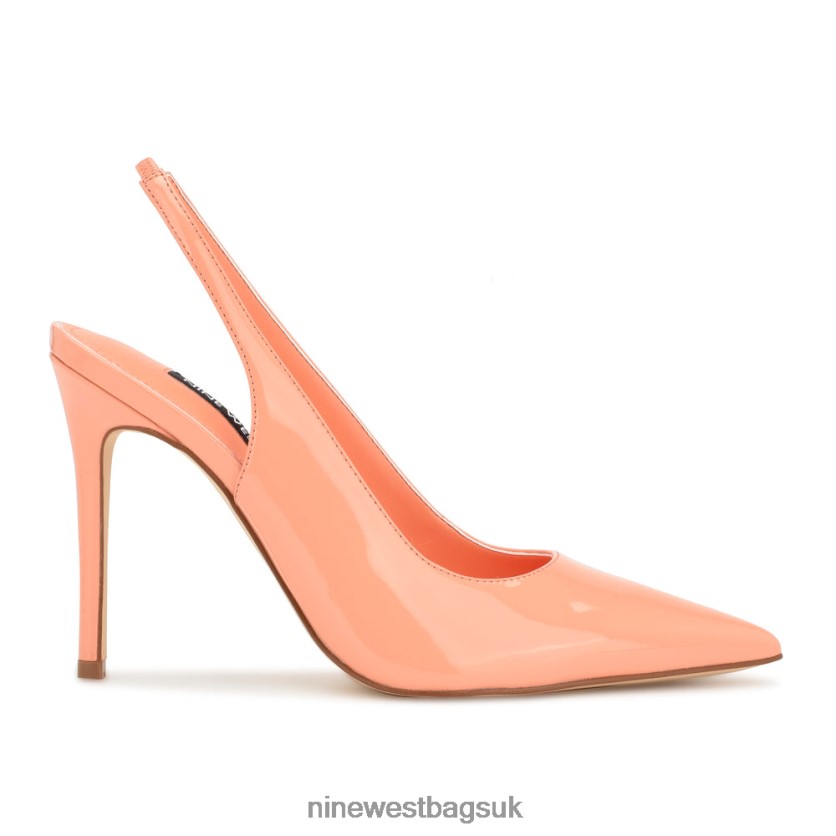 Nine West Feather Pointy Toe Slingback Pumps RFX40B1084 - Nine West Bags UK Creamsicle Patent