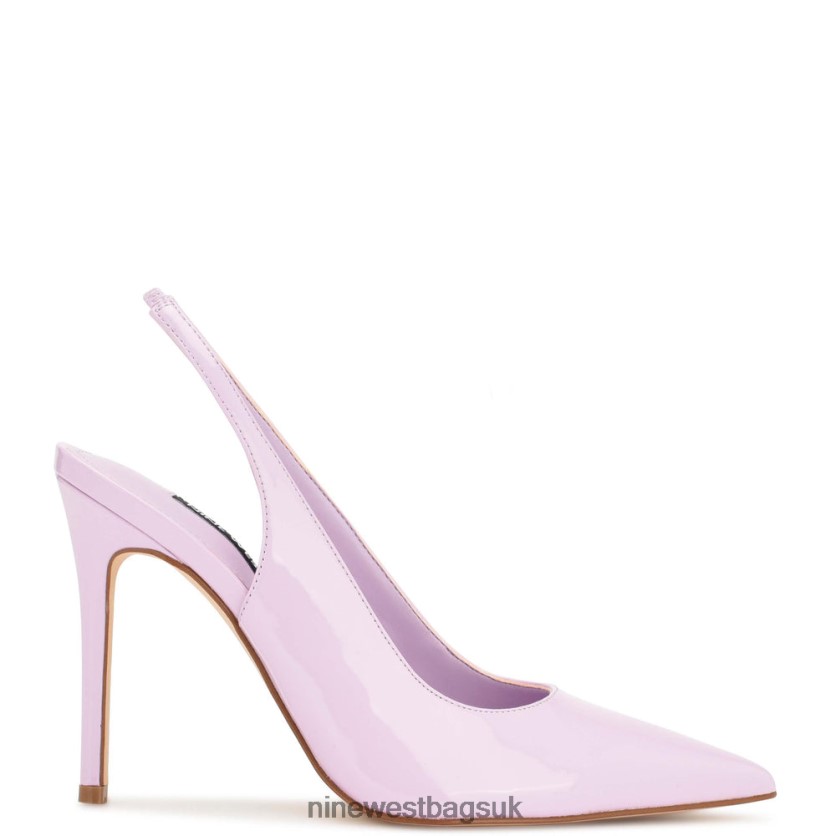 Nine West Feather Pointy Toe Slingback Pumps RFX40B1085 - Nine West UK Purple Patent