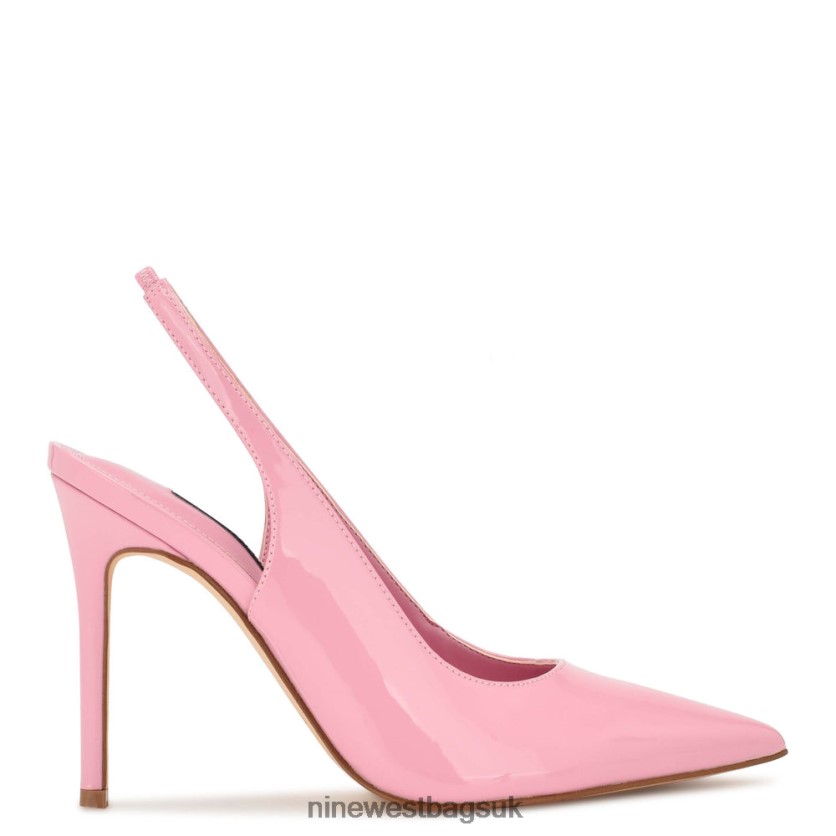 Nine West Feather Pointy Toe Slingback Pumps RFX40B1086 - Nine West Sandals UK Pink Patent