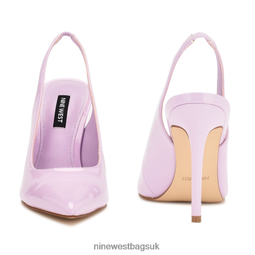 Nine West Feather Pointy Toe Slingback Pumps RFX40B1567 - Nine West UK Sale Purple Patent