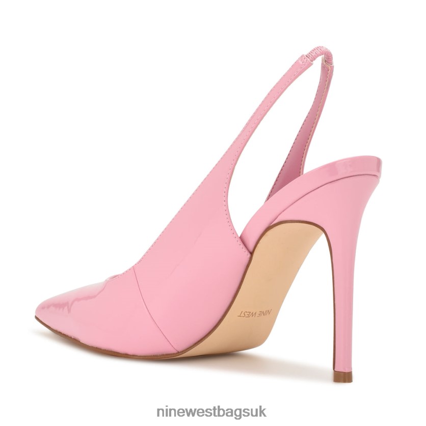 Nine West Feather Pointy Toe Slingback Pumps RFX40B1586 - Nine West Sandals UK Pink Patent
