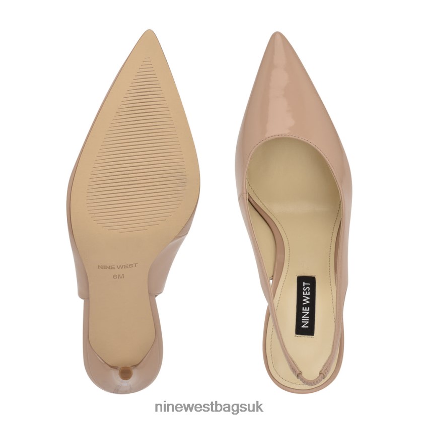Nine West Feather Pointy Toe Slingback Pumps RFX40B1612 - Nine West Bags UK Natural Patent
