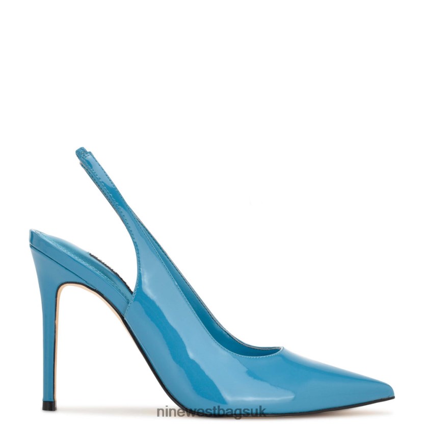 Nine West Feather Pointy Toe Slingback Pumps RFX40B901 - Nine West UK Blue Patent