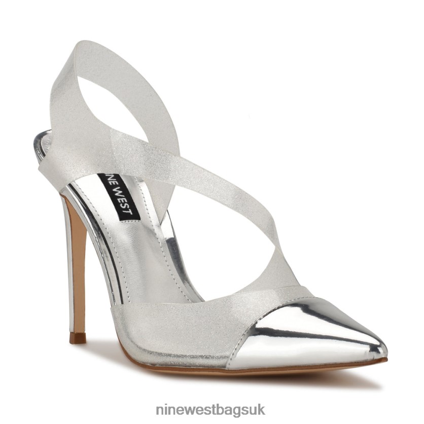 Nine West Flawless Pointy Toe Slingback Pumps RFX40B1409 - Nine West UK Silver/Clear
