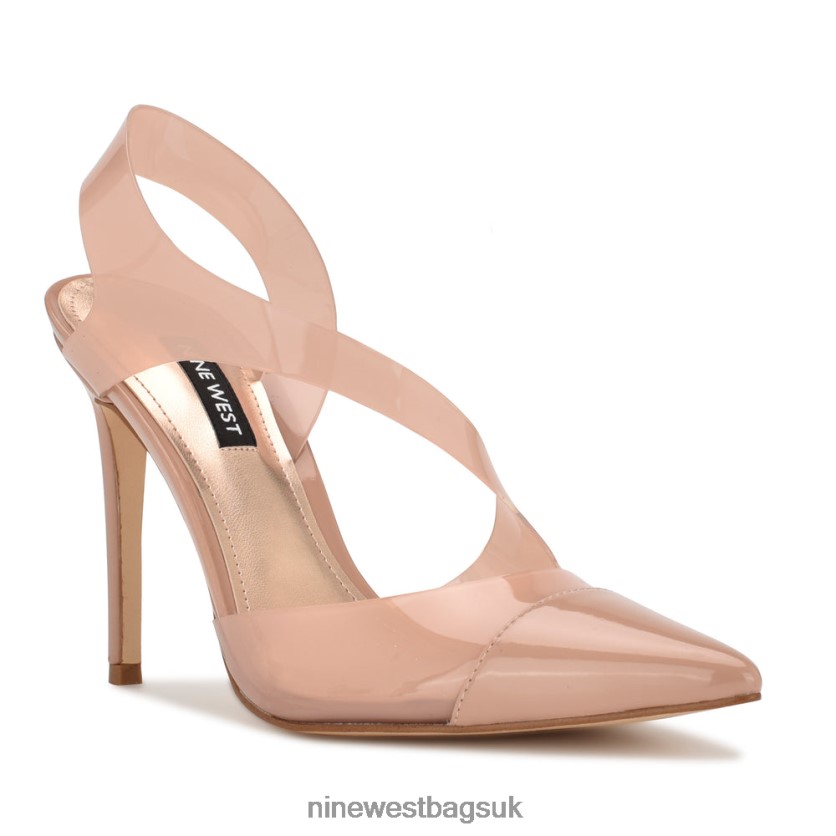 Nine West Flawless Pointy Toe Slingback Pumps RFX40B1411 - Nine West UK Sale Nude/Clear