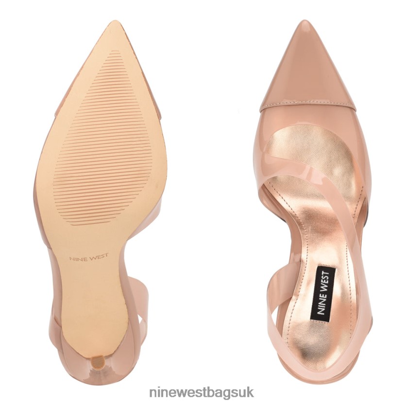 Nine West Flawless Pointy Toe Slingback Pumps RFX40B1411 - Nine West UK Sale Nude/Clear