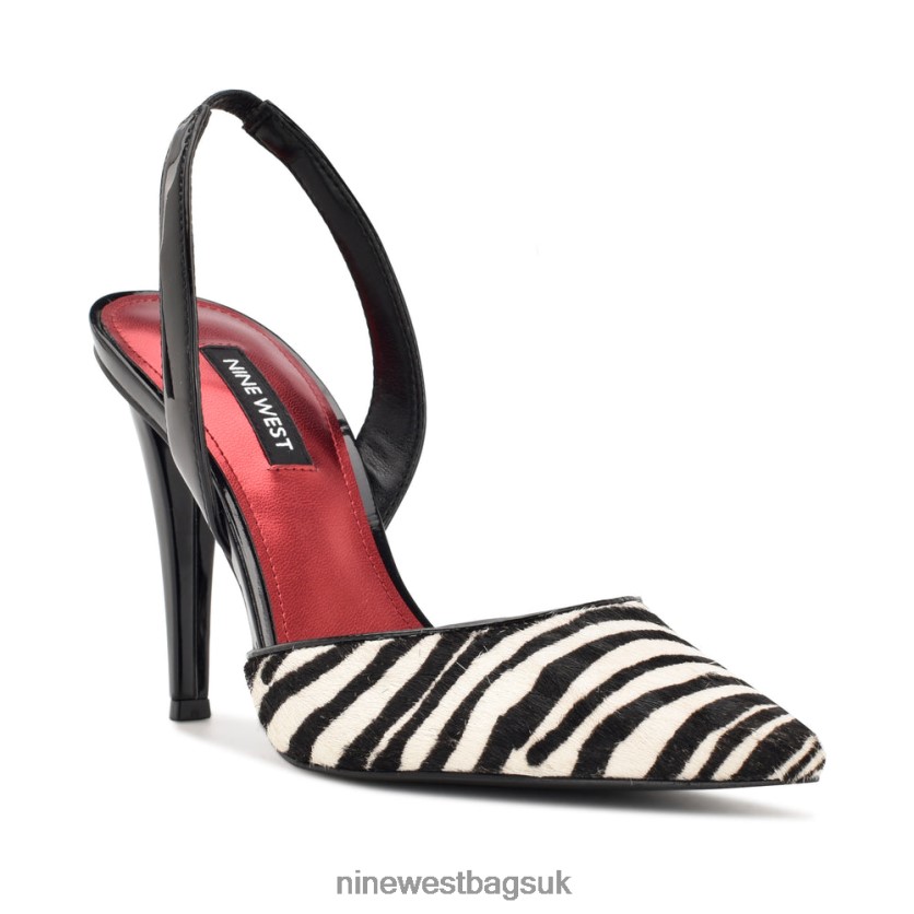 Nine West Flory Slingback Pumps RFX40B1348 - Nine West Bags UK Zebra Haircalf