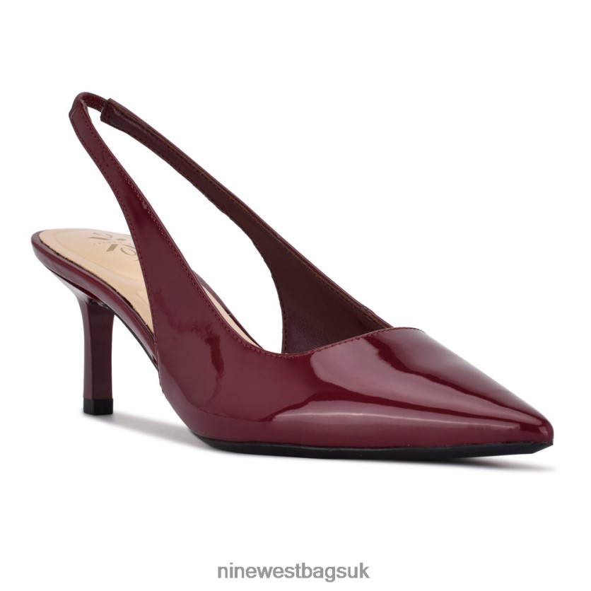Nine West Kately 9x9 Slingback Pumps RFX40B1106 - Nine West Sandals UK Plum Patent