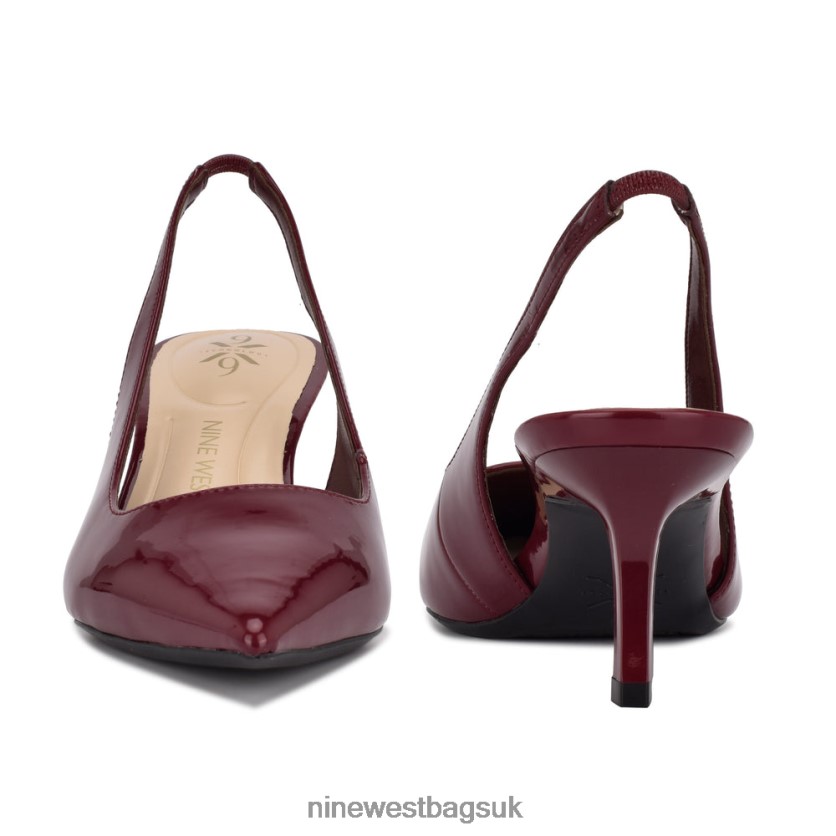 Nine West Kately 9x9 Slingback Pumps RFX40B1106 - Nine West Sandals UK Plum Patent