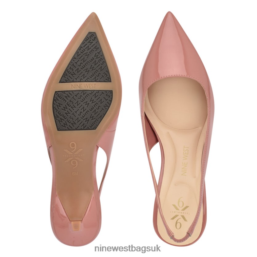 Nine West Kately 9x9 Slingback Pumps RFX40B1107 - Nine West UK Sale Pink Metallic