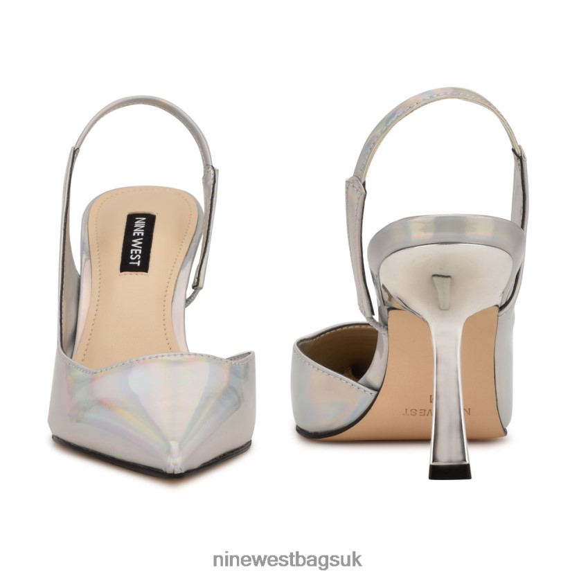 Nine West Mollie Pointy Toe Heeled Slingbacks RFX40B1120 - Nine West Bags UK Iridescent