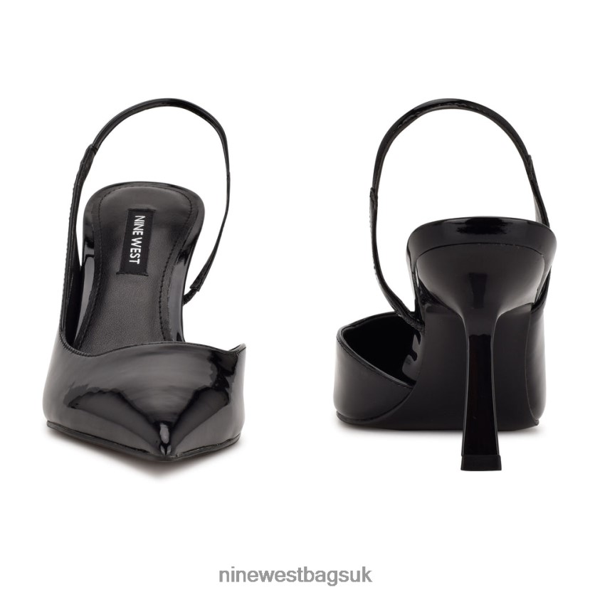 Nine West Mollie Pointy Toe Heeled Slingbacks RFX40B1122 - Nine West Sandals UK Black