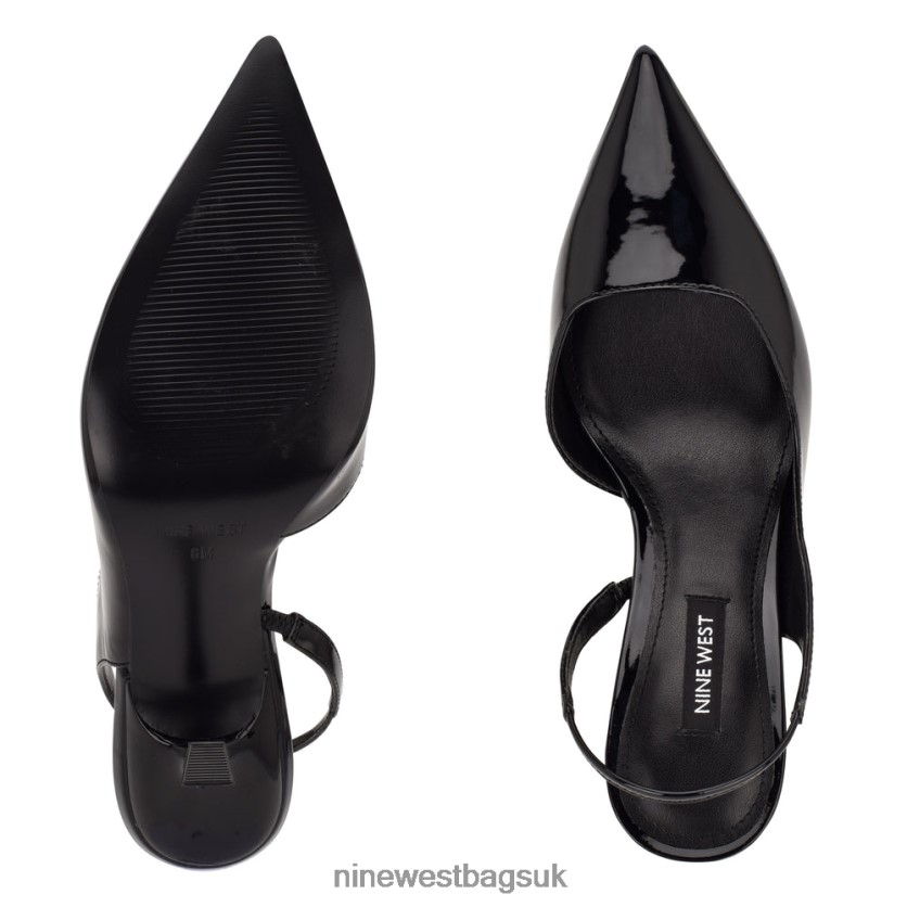 Nine West Mollie Pointy Toe Heeled Slingbacks RFX40B1122 - Nine West Sandals UK Black