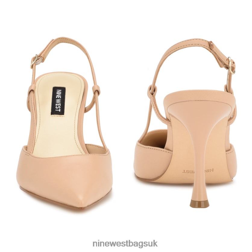Nine West Peni Slingback Pumps RFX40B1393 - Nine West UK Warm Blush Leather