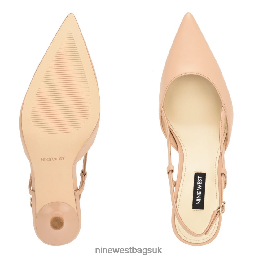 Nine West Peni Slingback Pumps RFX40B1393 - Nine West UK Warm Blush Leather