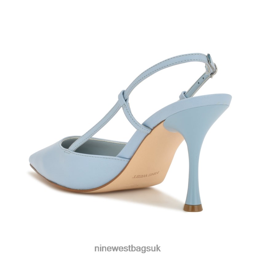 Nine West Peni Slingback Pumps RFX40B2104 - Nine West Bags UK Light Blue Leather