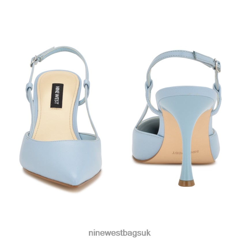 Nine West Peni Slingback Pumps RFX40B2104 - Nine West Bags UK Light Blue Leather