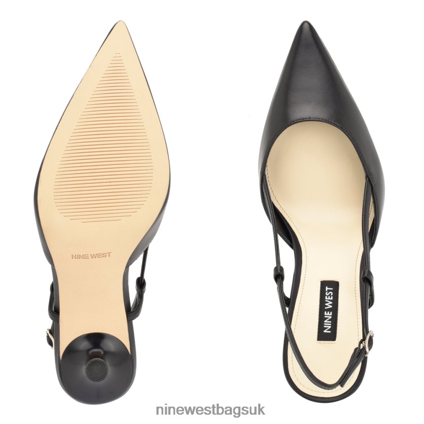 Nine West Peni Slingback Pumps RFX40B2105 - Nine West UK Black Leather