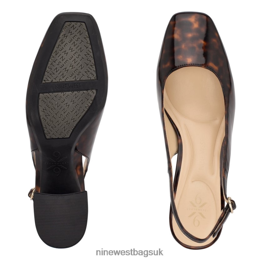 Nine West Vila 9x9 Slingback Pumps RFX40B2152 - Nine West Bags UK Brown Tortoise