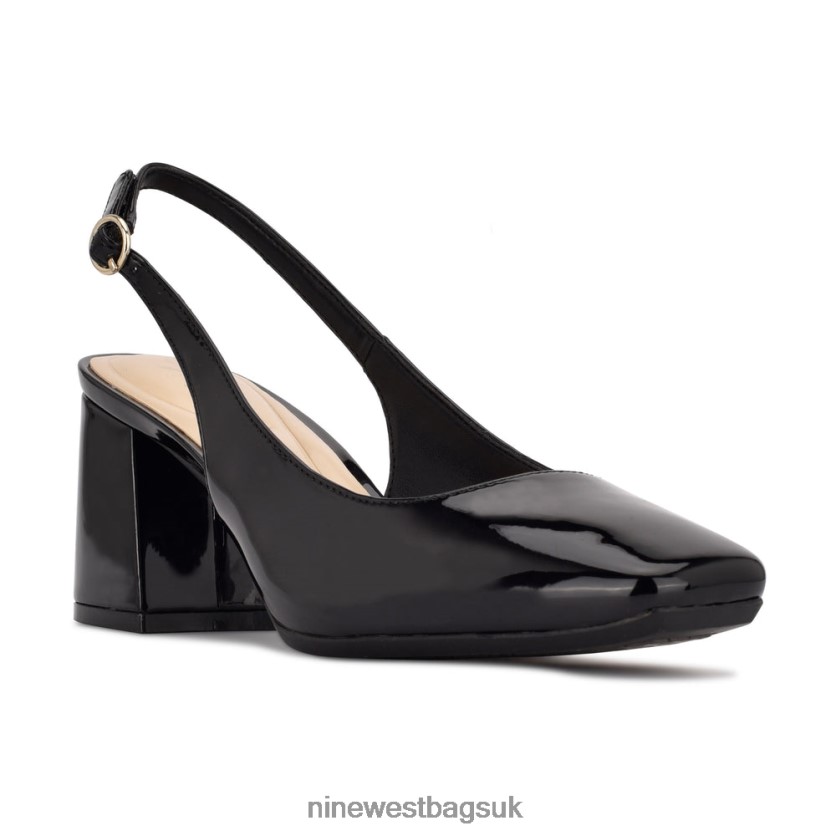Nine West Vila 9x9 Slingback Pumps RFX40B2153 - Nine West UK Black Patent