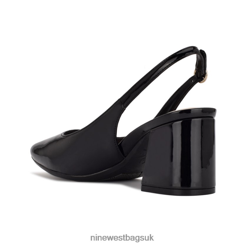 Nine West Vila 9x9 Slingback Pumps RFX40B2153 - Nine West UK Black Patent