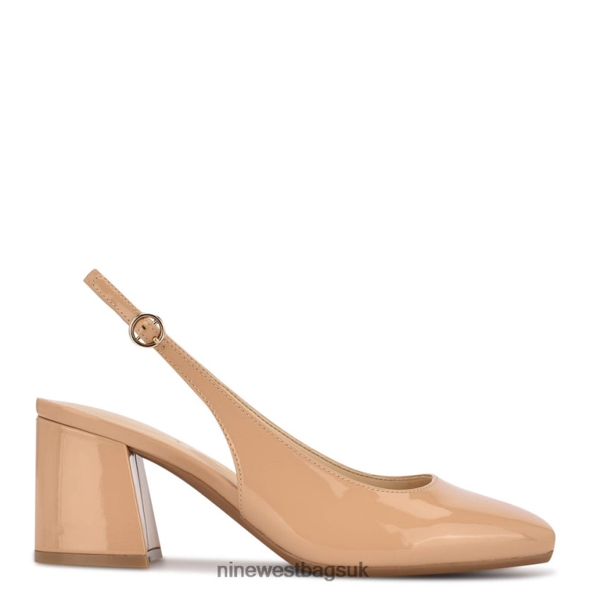 Nine West Vila 9x9 Slingback Pumps RFX40B2154 - Nine West Sandals UK Barely Nude Patent